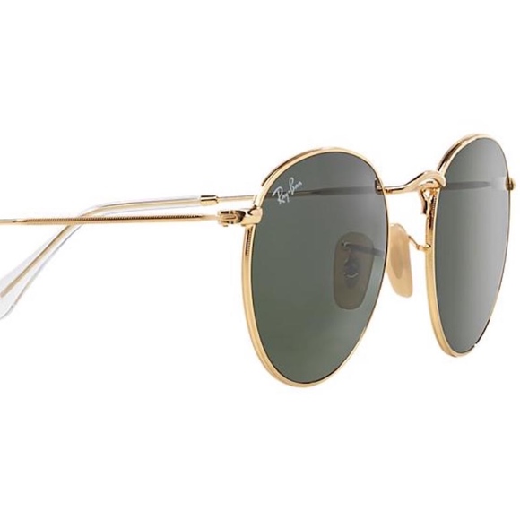 NEW RAY BAN ROUNDED GOLD SUNGLASSES RB 3447 001 main image 4